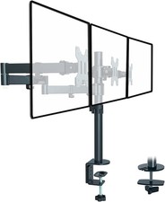 Triple Monitor Stand, Mount for 3 Monitors 13-27 inch / 2 Black 