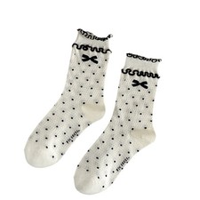 White And Black Polka Dots Bow