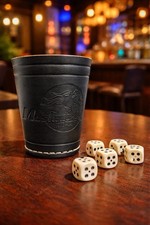 Black Leather Dice Cup Premium