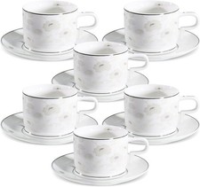 fanquare Silver Floral Tea Cup