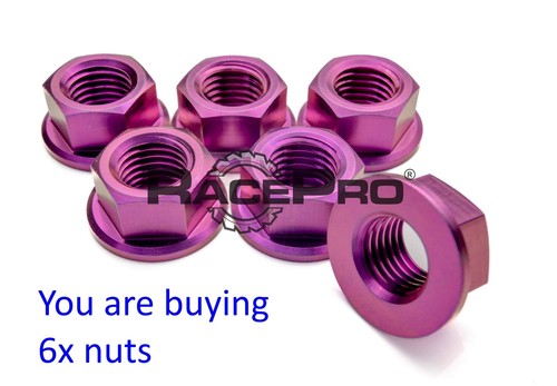 Honda titanium sprocket nuts - titanium,