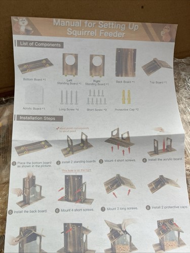 Wooded squirrel feeder durable - wooded,