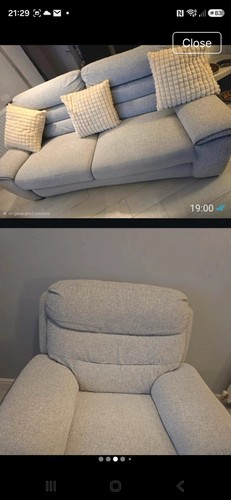 Dfs grey fabric recliner - dfs,