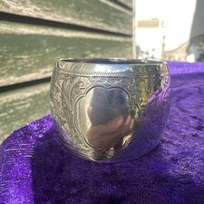 Vintage sterling silver hallmarked napkin rings Birmingham 1871  25 Grams