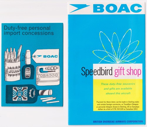 Vintage boac duty free card - vintage,