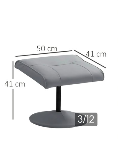 Homcom leather swivel - pu,