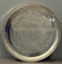 vintage Leonard Silverplate serving tray Good Condition Read Description Please