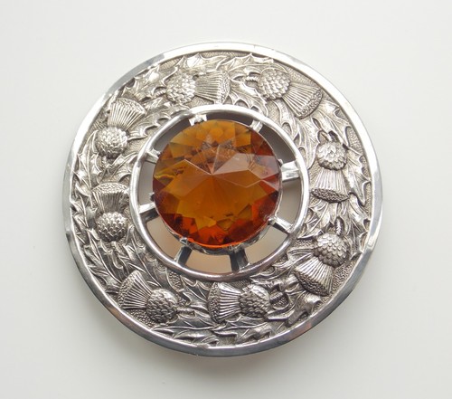 Vintage brooch silver plated - brooch,