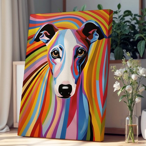 Whippet art canvas - art,