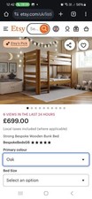 Solid oak bed - oak,