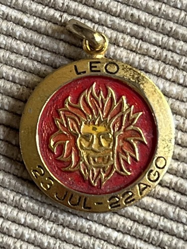 Vintage leo zodiac - zodiac, pendant