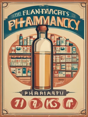 Vintage pharmacy sign - vintage,