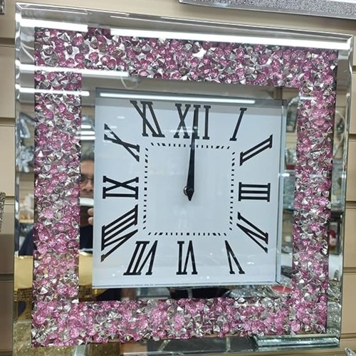 40cm pink silver crystal - silver,