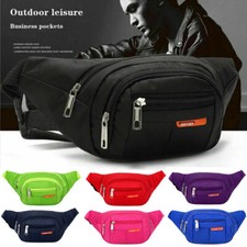 Large Waterproof Waist Bum Bags Fanny Pack Belt Pouch Wallet Travel Bag Unisex