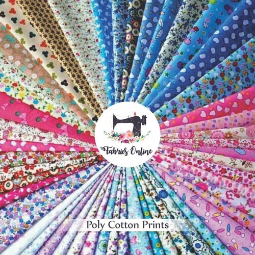 100 printed polycotton fabric - printed,