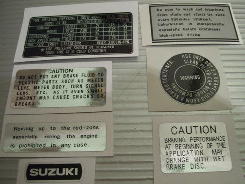 Suzuki gt500 caution warning - suzuki,