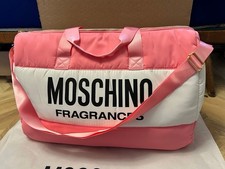 Moschino Perfume Pink Weekend Quilted Zip Top Bag with Dust Bag