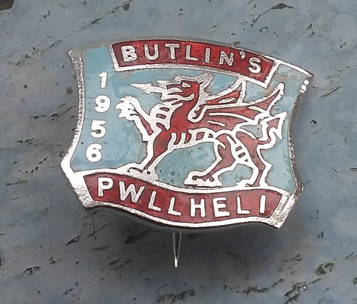 Vintage butlin enamel badge - vintage,