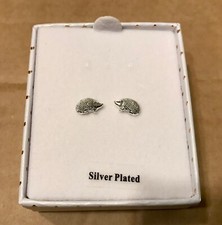 Stud Hedgehog Silver Plated Earings by Equilibrium