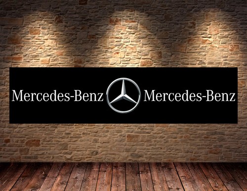 Mercades benz black banner - mercades,