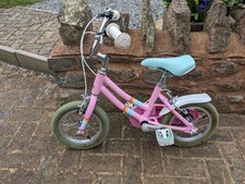 Rayleigh Pop 12 Inch Kids Bike in Pink with Stabilisers
