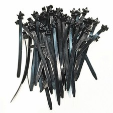 50Pcs/Set Car Cable Strap Push Mount Wire Tie Retainer Clip Fastening Zip Rivet