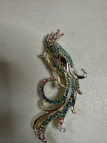 Vtg monet rhinestone parrot - vtg,