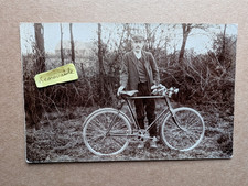 OLD PHOTO MAN FASHION CYCLING BIKE LAMP SOCIAL HISTORY PS 391