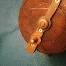 Antique Fly Fishing Reel wooden brass perfect working order