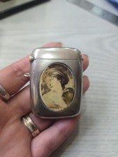 Edwardian Vesta Case With Lady