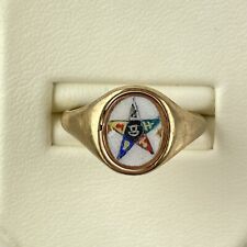 Vintage 9ct Yellow Gold Enamel