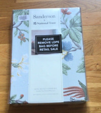 SANDERSON X NATIONAL TRUST KINGFISHER & IRIS DUVET COVER SET KING  RRP £100.00