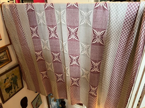 Vintage woven geometric design - woven,