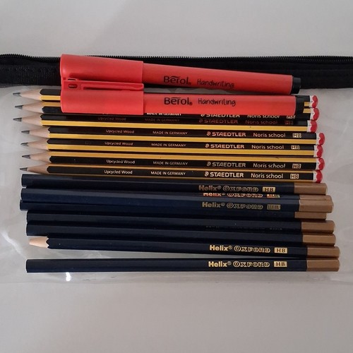 Mixed brands pencils - hb, &