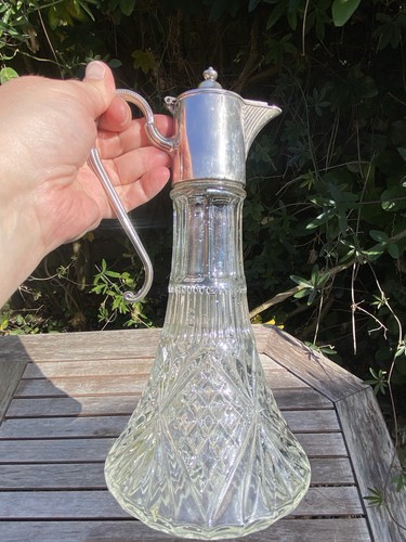 Vintage cut glass - cut, jug