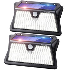 2PK Solar Wall Lights PIR Motion Sensor 283 LED Outdoor Garden Security Lamp