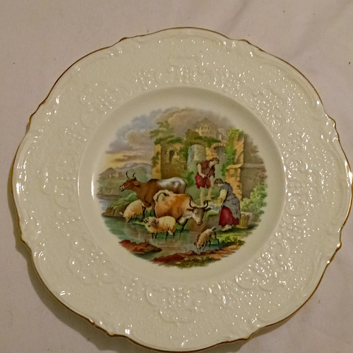 Royal cauldon cows - cows, stream