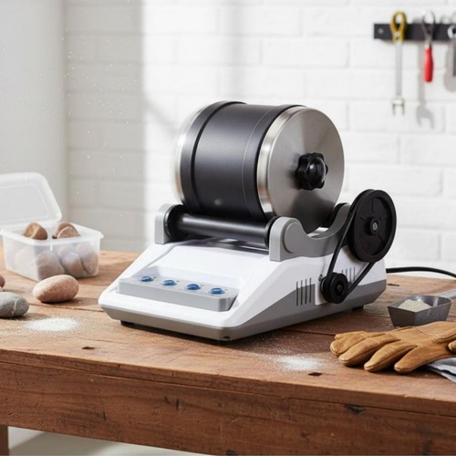 Rock polishing machine stem - polishing,