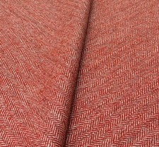 Red Herringbone Chevron Wool