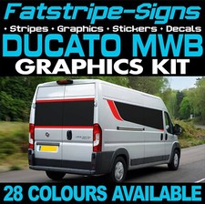 to fit FIAT DUCATO L2 MWB GRAPHICS STICKERS STRIPES DECALS VAN CAMPER MOTORHOME