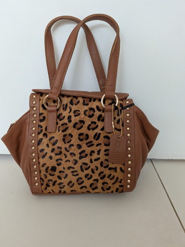 Brown tan leopard genuine - brown,
