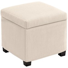 Corduroy Upholstered Footstool