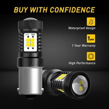 2x Car 1156 BA15S 382 P21W 12 COB SMD LED Turn Tail Backup Reverse Light Bulb UK