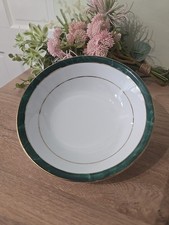 Vintage Noritake Green, White &  Gold "Legendary" 16cm Cereal Bowl
