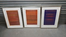 Job Lot 3x Peter Morson Signed and Framed Abstract Prints 63x82x3cm