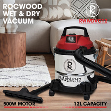 Wet And Dry Vacuum Cleaner 12L RocwooD Stainless Steel 500W 230V Blowing