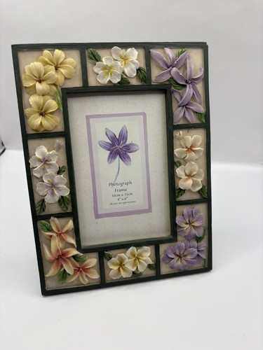 Vintage floral photo frame - vintage,