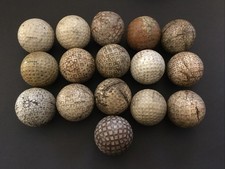 1920’s Vintage Golf Balls 16 Total Bromford, Spalding, Goblin, Dunlop, Warwick