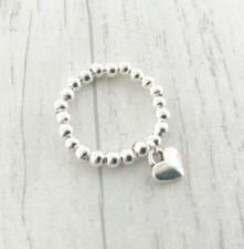 Silver ball beaded stretch - silver,