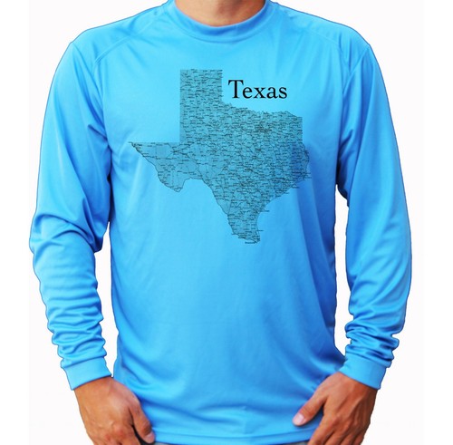 Texas state map - state, fishing